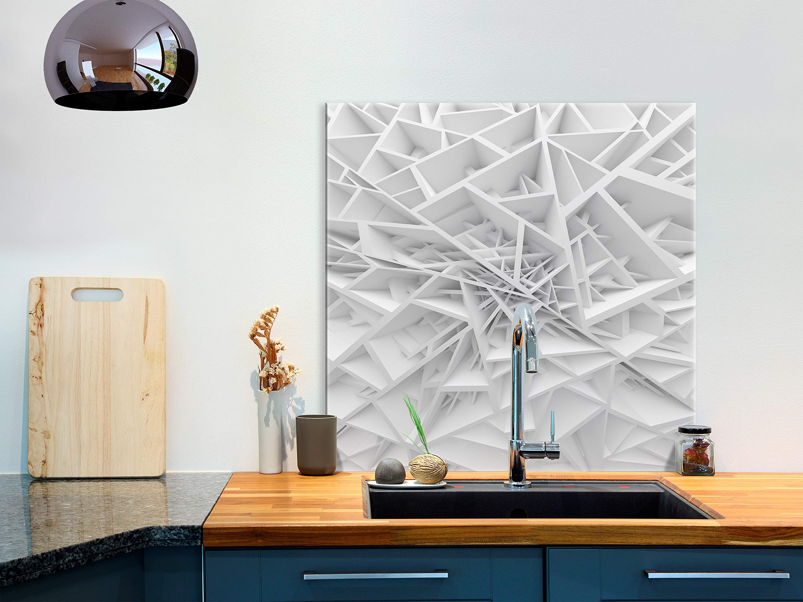 Crédence Cuisine à Coller Murando - Crédence Verre Cuisine 80x80 Cm - Plaque Anti-Projection Fond De Hotte Verre