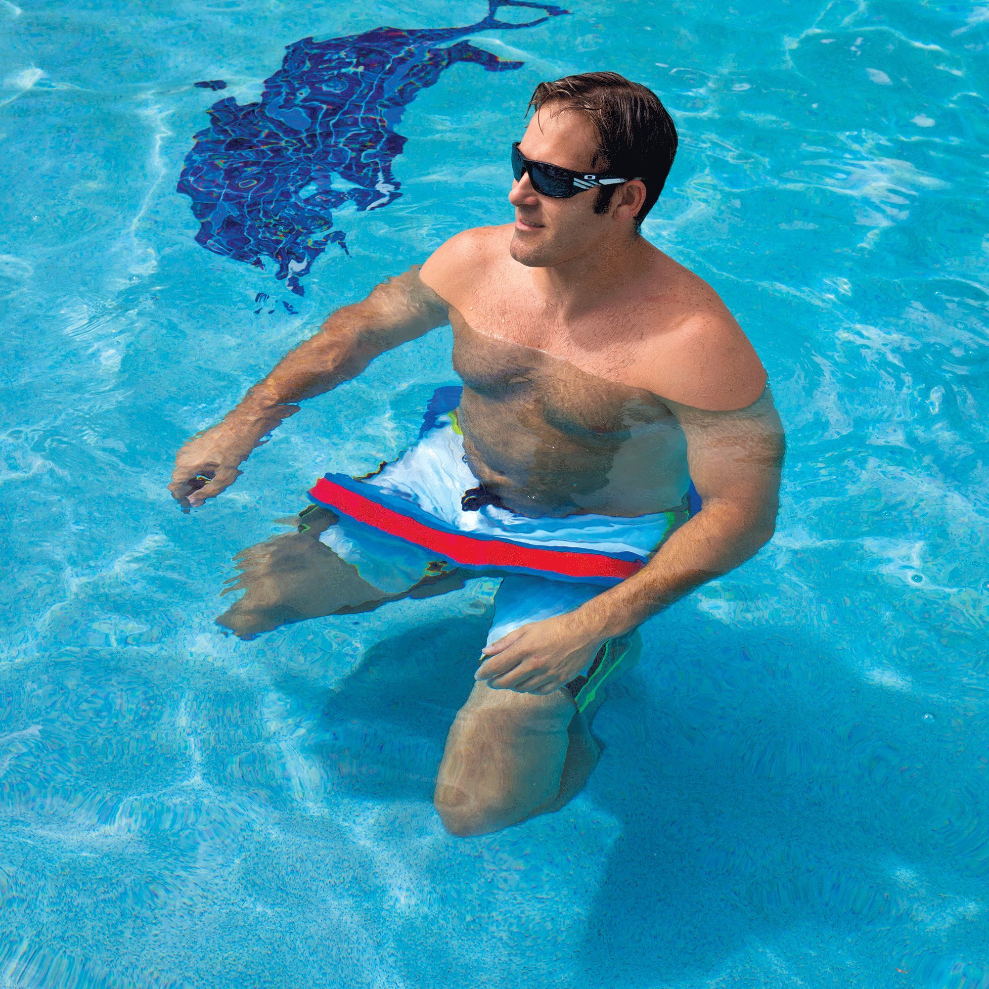 WOW World of Watersports Beach Bronco 1 Person Heavy Weight Floating Pool Seat Saddle Float, Orange, 18-2040