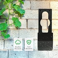 KINGLAKE Fali Locsolótömlő Tartó - Fém Kerti Tömlőakasztó Bővíthető Öntözőcsövekhez, Fekete, Rozsdaálló, 23 cm 4