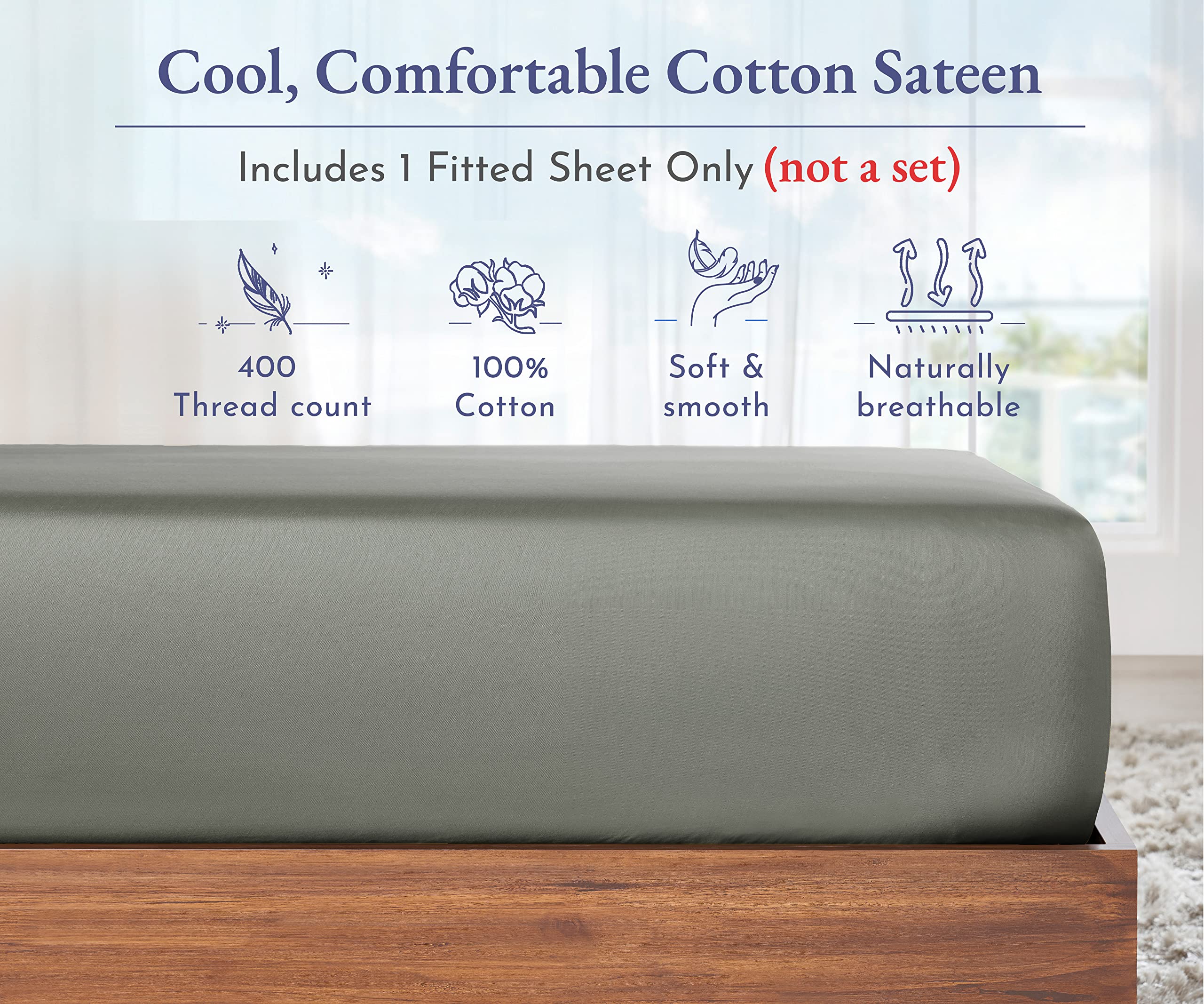 Amazon｜California Design Den 100%コットン ボックスシーツ ロング