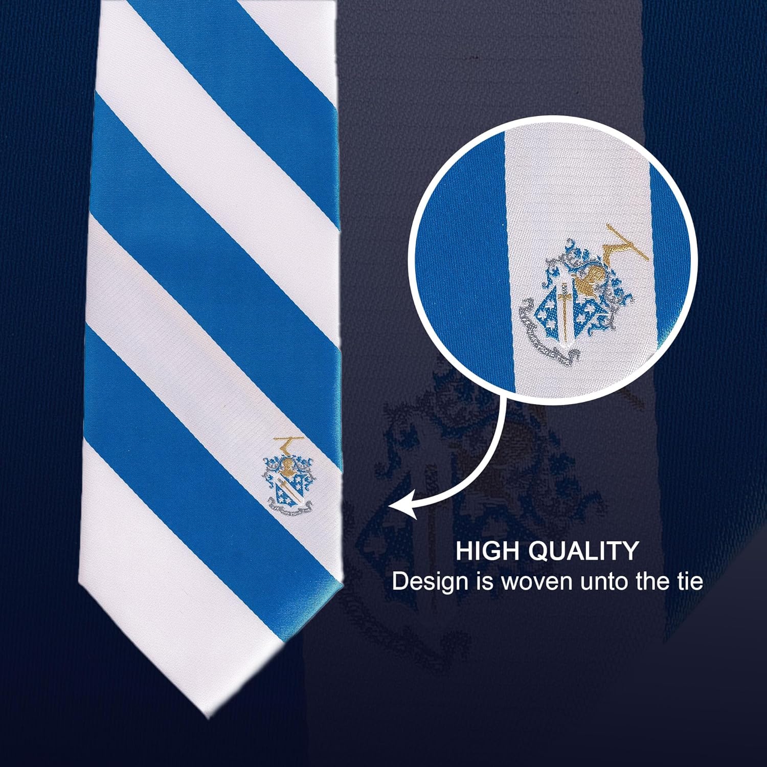 Desert Cactus Phi Delta Theta Neck Tie Phi Delta Theta Fraternity Greek Formal Occasion 100% Polyester Necktie with Logo, Officially Licensed (Style A) - Image 2