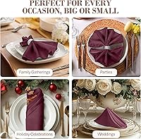 Vista 334 de Ultimate Textile -1 docena - Reversible Shantung Satin - Majestic - Servilletas de tela Majestic de 17 x 17 pulgadas color azul pizarra