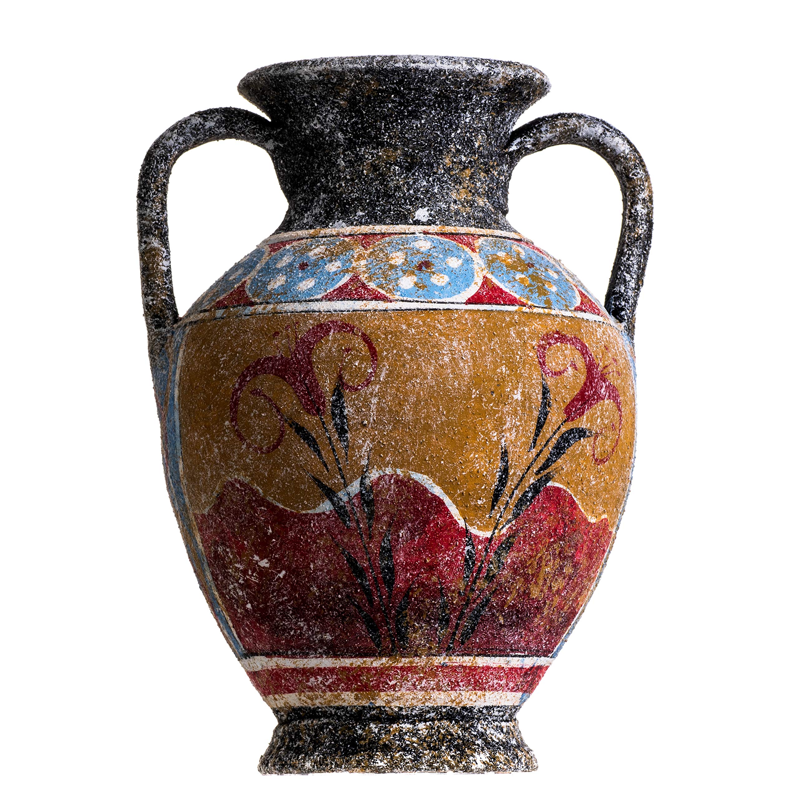 BeautifulGreekStatues Antike griechische Minoanische Amphore Akrotiri Boxer Fresco handgefertigte Keramik Vase Medium