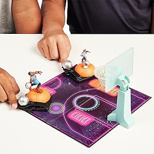 Space Jam 2: A new legacy official collectible playtime basket ball playset including LeBron James, Bugs Bunny action figures, basketballs and launchers, adjustable hoop and basketball court