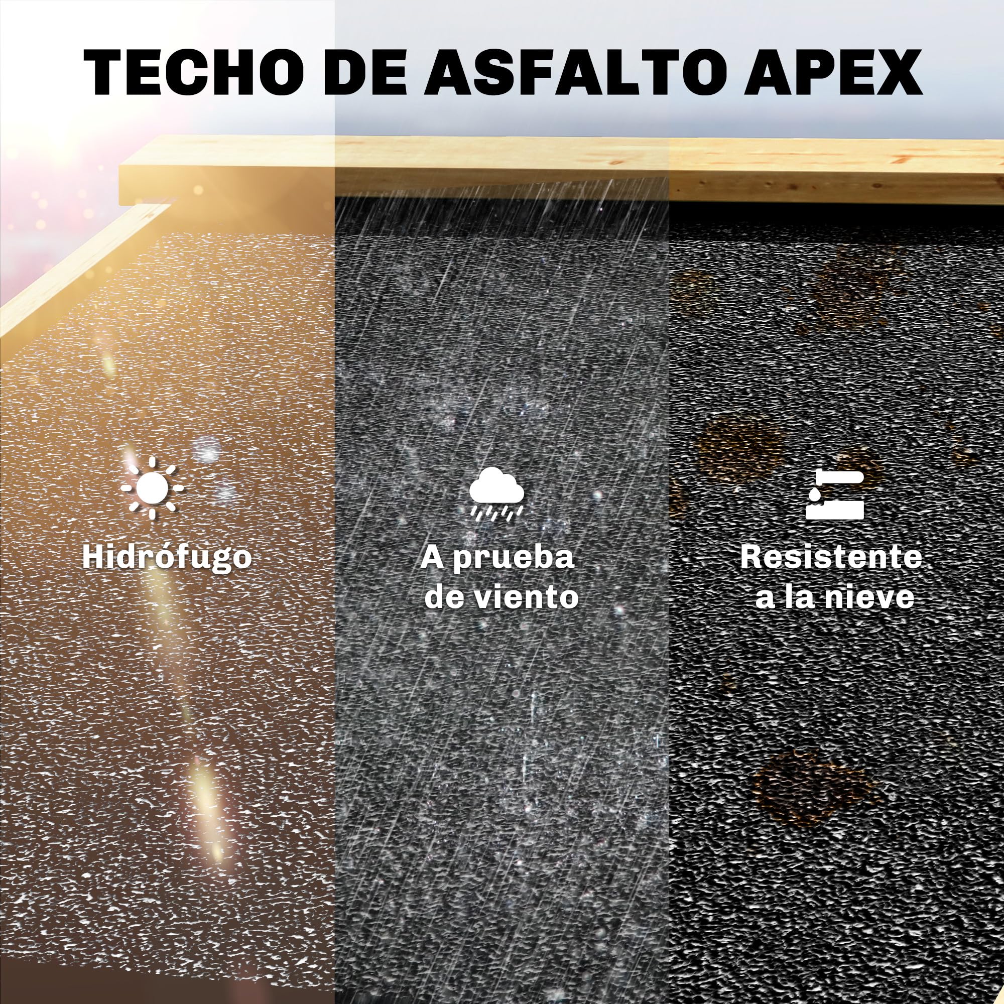 Outsunny Caseta de Jardín de Madera 93x53x168 cm 4 Estantes Madera Natural | Armario Exterior para Herramientas con Puertas Bloqueables, Techo Asfáltico Inclinado y Ganchos