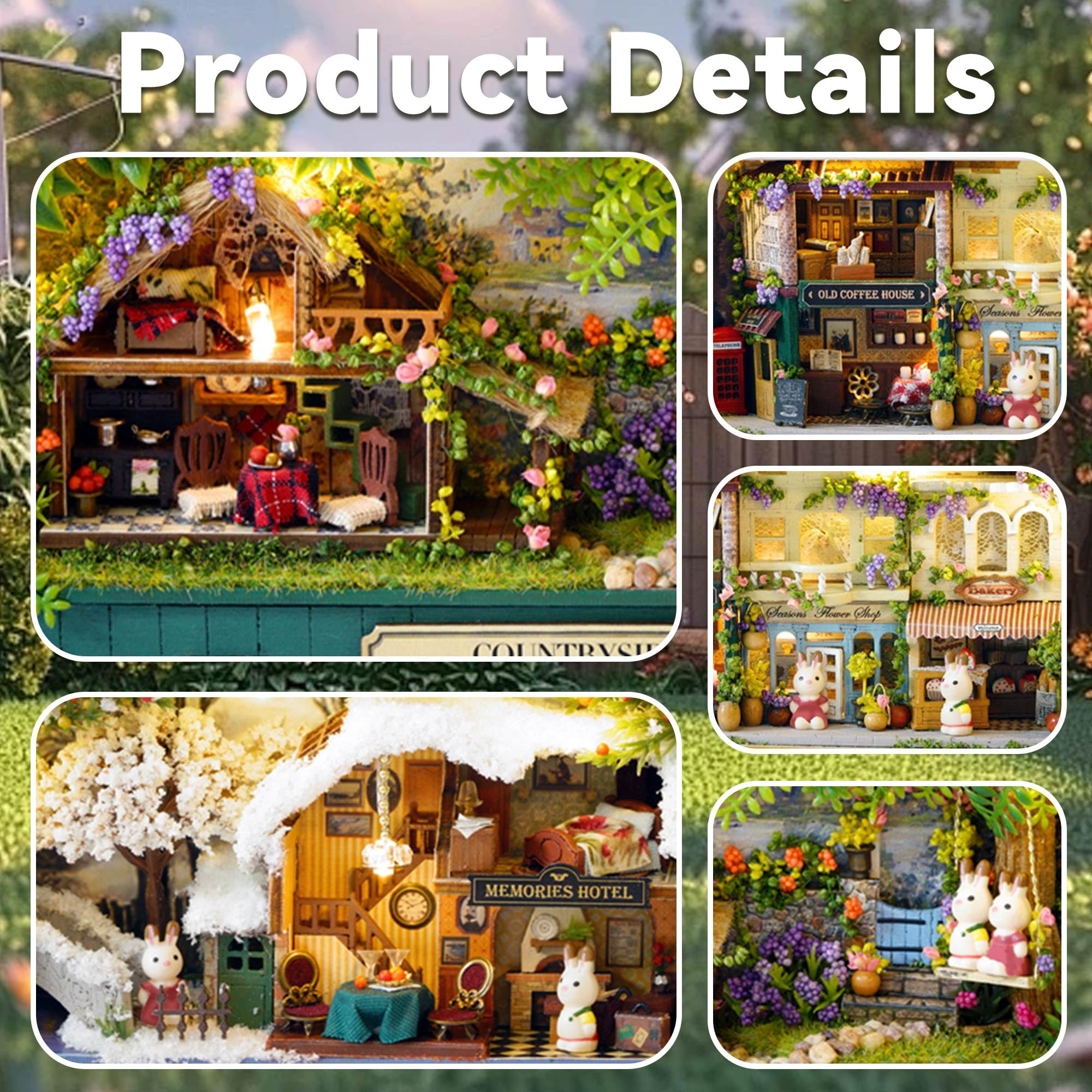 Amazon.com: Flever Dollhouse Miniature DIY House Kit Creative Room