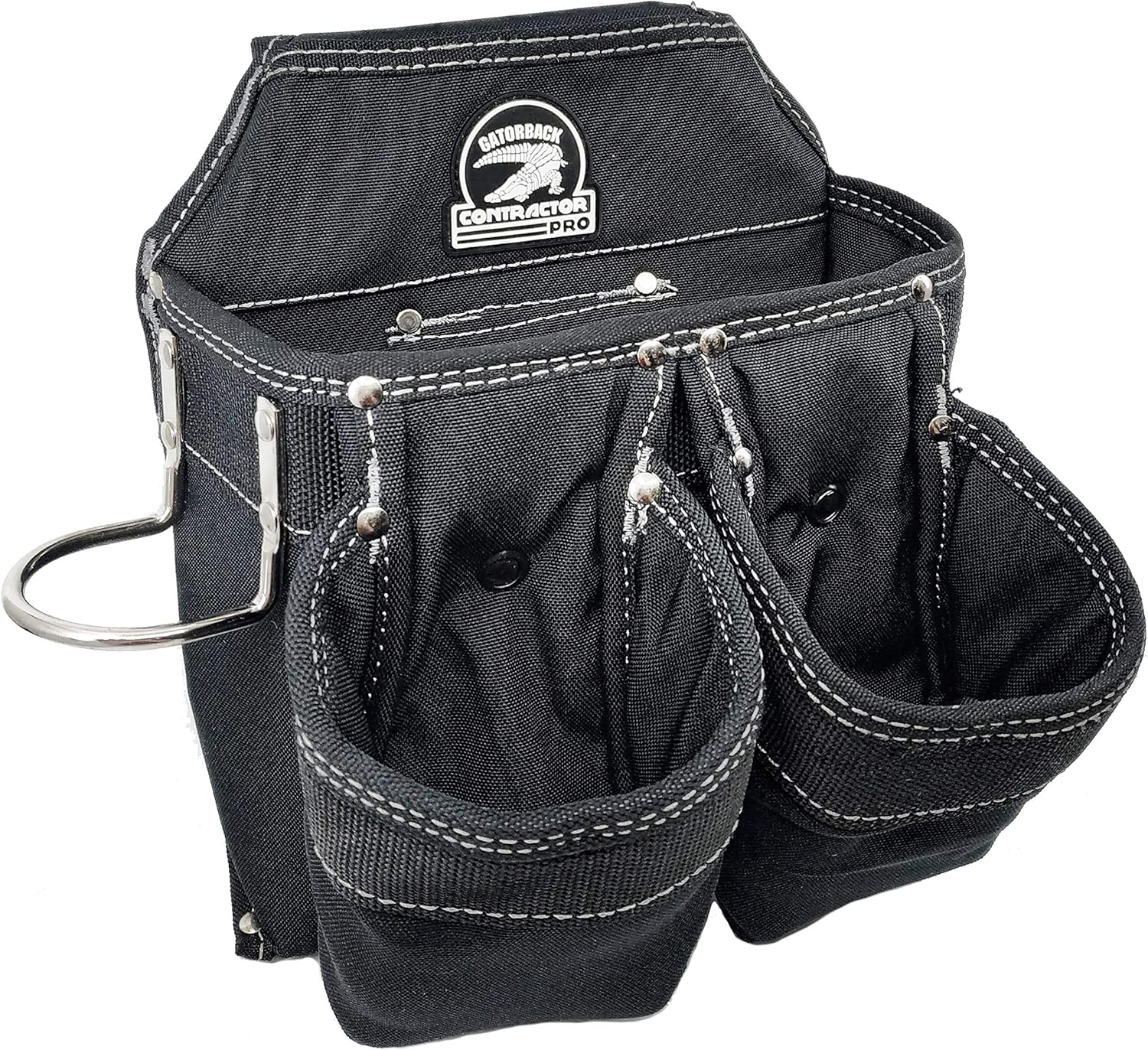 Gatorback Contractors Open Tool Pouch. Extra Large Main Compartment, Hammer Loop and Tool Pockets