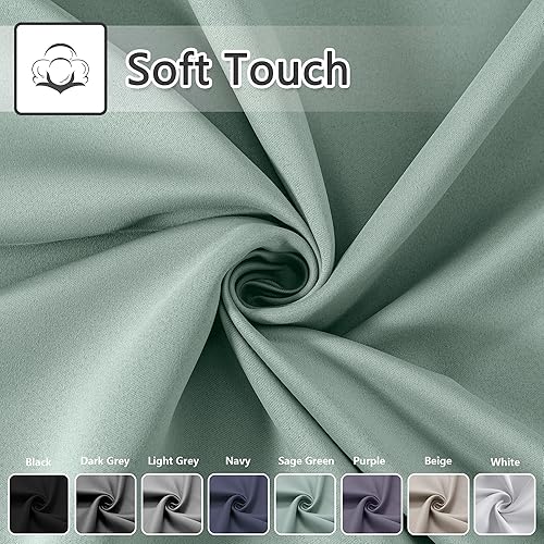 Miniatura 6 de AOSKY Cortinas de puerta para privacidad en la puerta, cortinas de armario con ojales verde salvia para dormitorio, cortina de ventana de puerta,