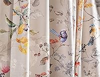 Vista 2 de Maison d' Hermine - Cortina en algodón 100% con bolsillo y abrazaderas para vara, decoración para sala, habitación y oficinas