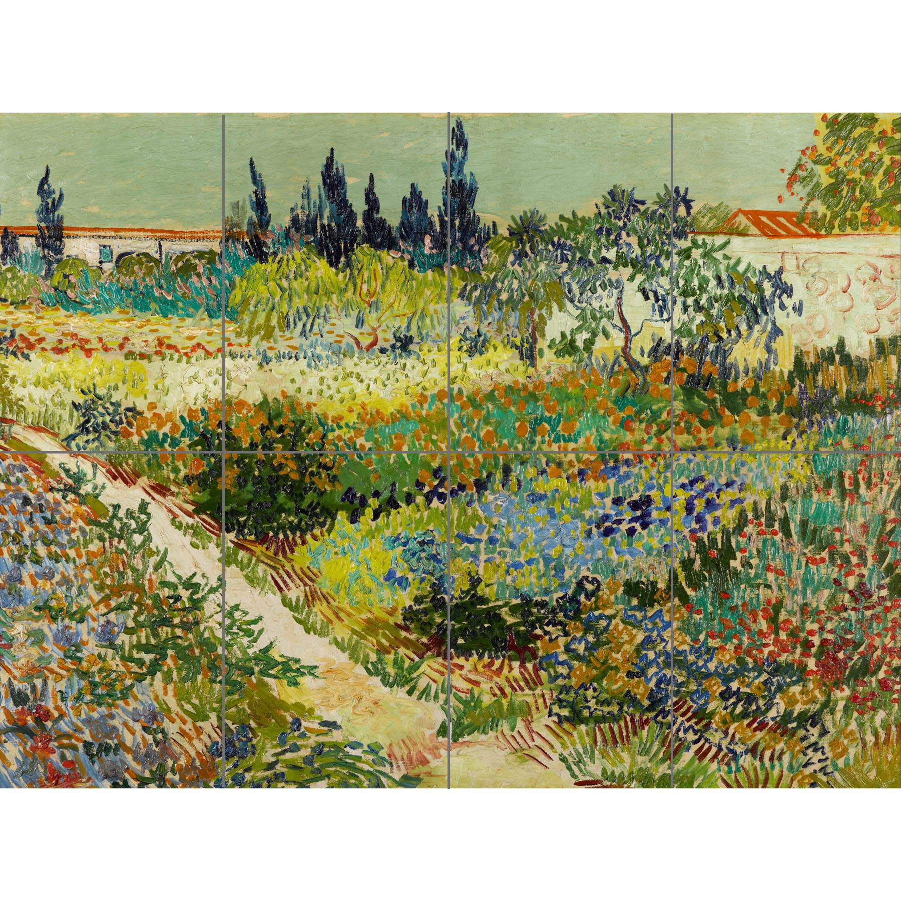 Artery8 Vincent Van Gogh Garden At Arles XL Giant Panel Poster (8 Sections)