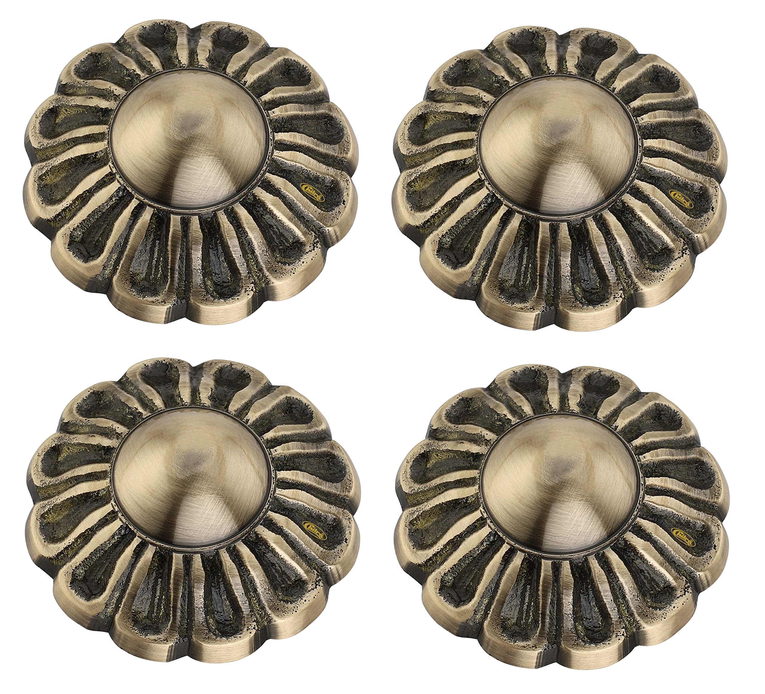 Chitra Brass Decorative Ashoka Door Dooms for Doors/Pooja Room/Home Decorative Pack of 4 (Antique Brass Finish, 50 MM) Pull Handle — Amazon image 5