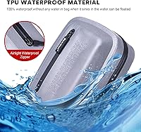 Vista 3 de WILD HEART Bolsa pequeña hermética e impermeable para medicamentos/teléfono/bolso de monedero - colgar en la cintura (gris), Gris, Deportes acuáticos