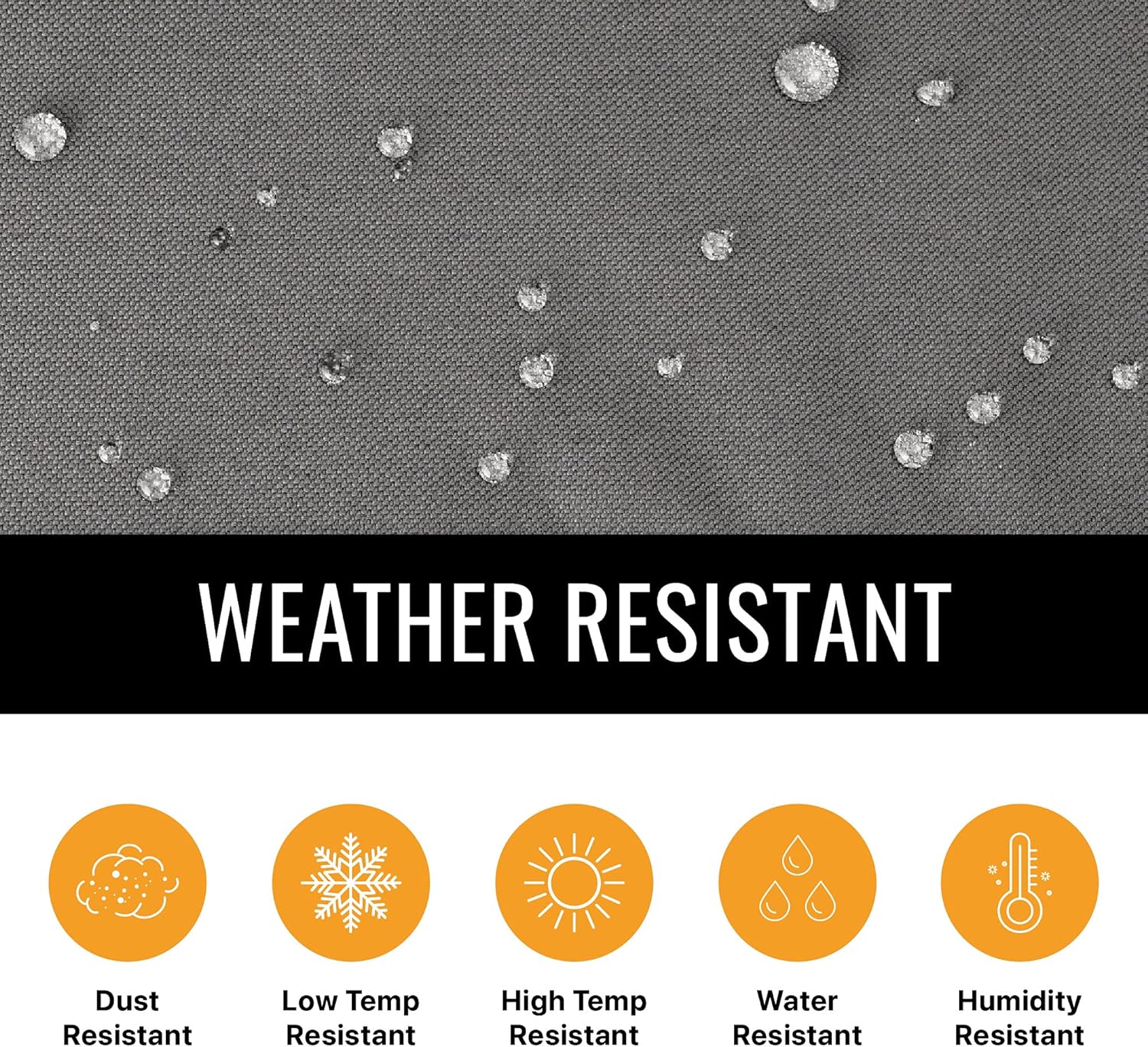 Chaise Lounge Cover - KHOMO GEAR - Heavy Duty Patio Furniture Cover - Grey