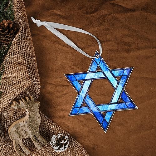 Miniatura 32 de FLAGWIX Regalos cristianos para mujeres y hombres – Adornos de Navidad acrílicos 2025 – Regalos religiosos espirituales católicos para mujeres, Azul