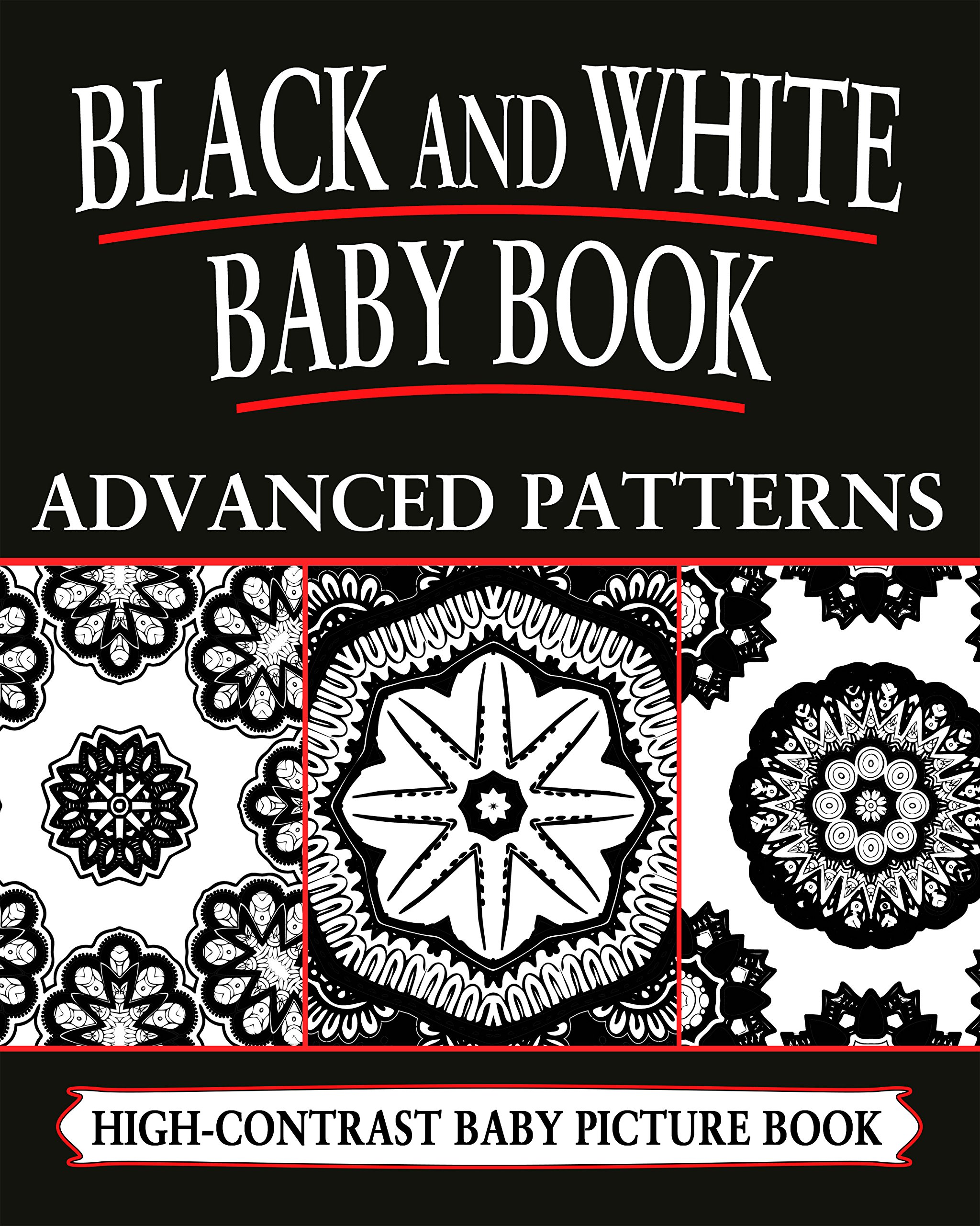 Black and White Baby Book Advanced Patterns HighContrast, Black