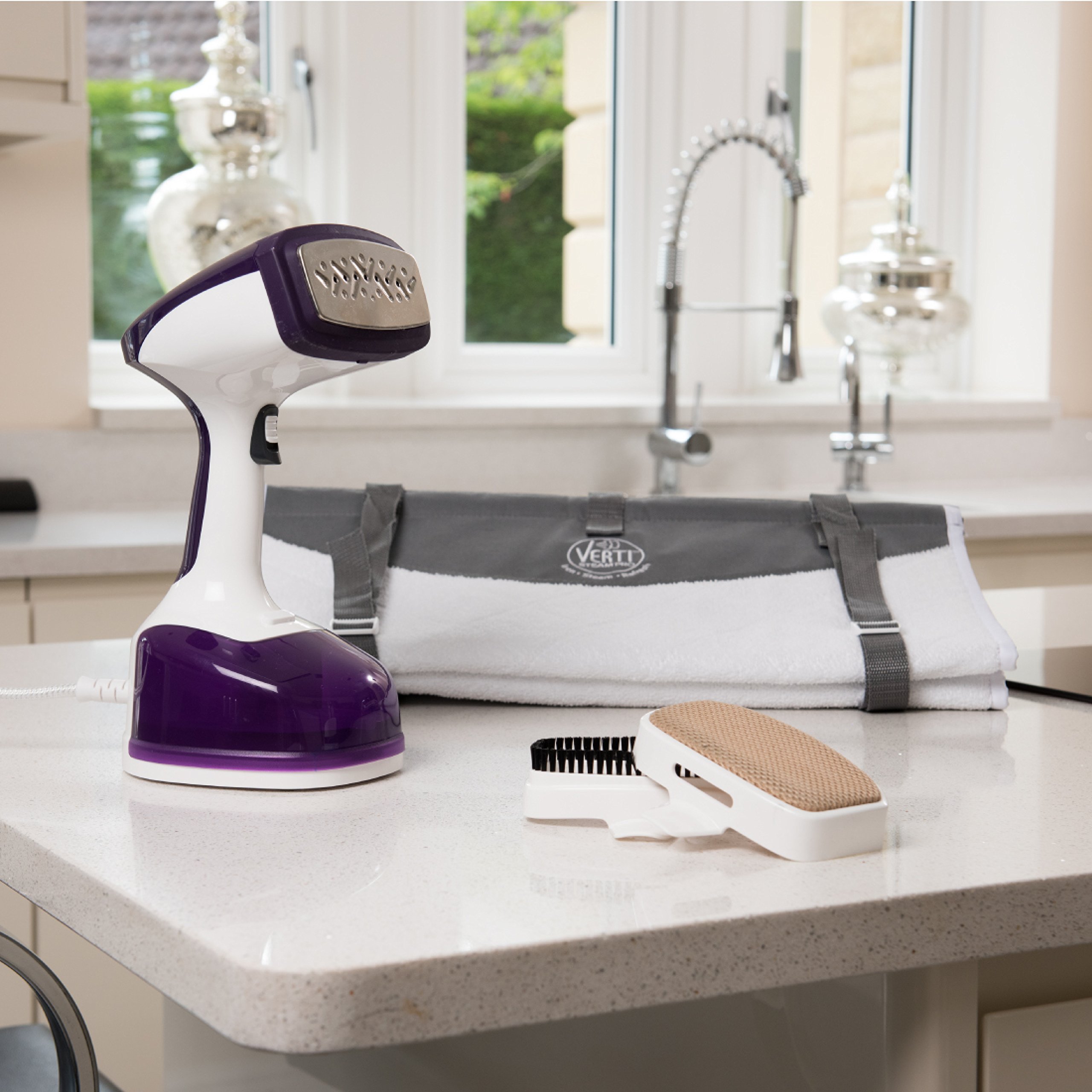 Verti Steam Pro by Drew&Cole with Press Pad 3 in 1 Vertical Garment