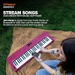 Roland GO:KEYS 3 Music Creation Keyboard | 61-Note Keyboard | Built-In Stereo Speakers | Bluetooth Audio/MIDI Support for Music Streaming - Turquoise | 61 Touch-Sensitive Keys, Zen-Core 1000 Plus Sounds, Built-in Stereo Speakers, Bluetooth Audio and