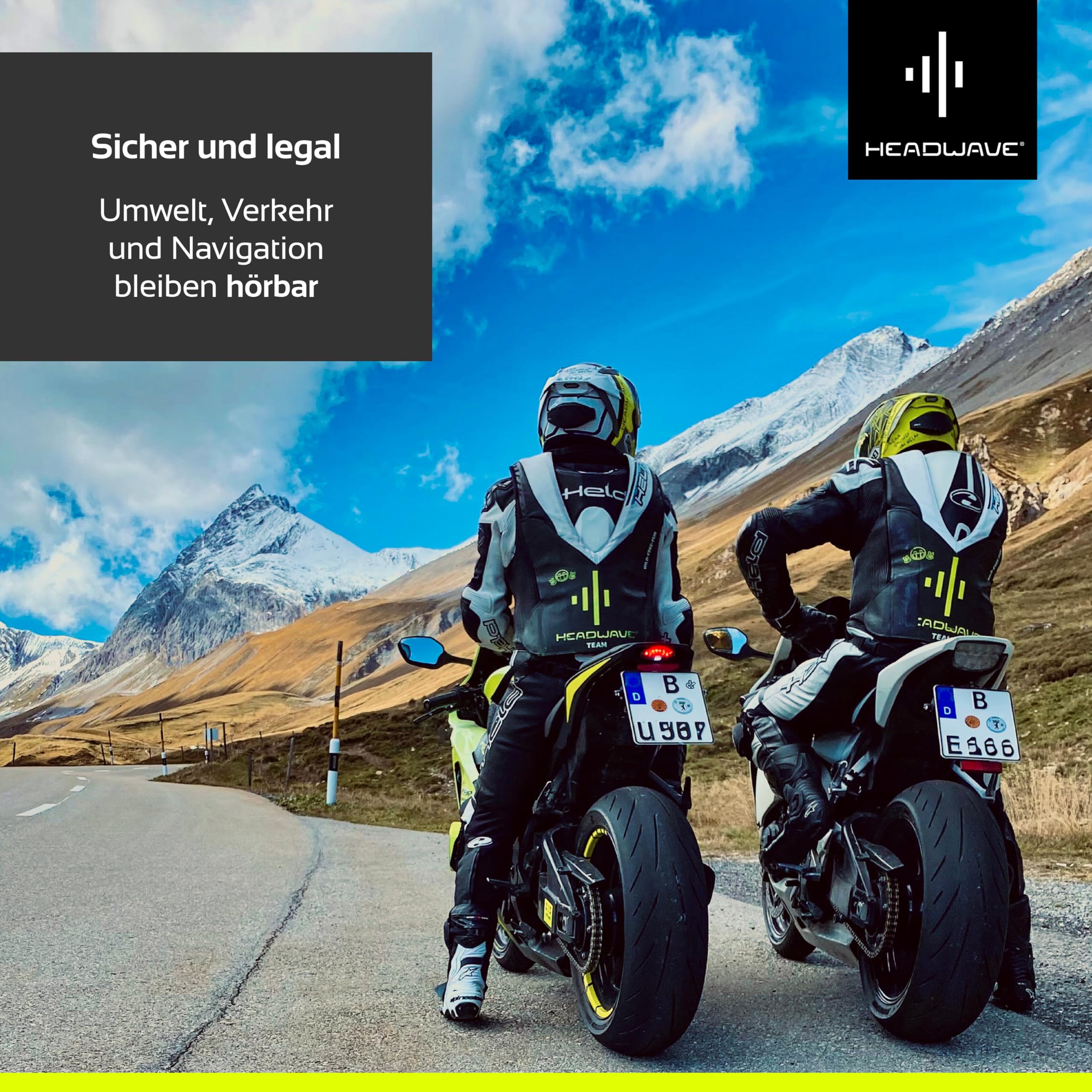 Headwave TĀG 2 - Bluetooth Lautsprecher für Motorrad-Helme, Musik und Navigations-Ansagen, Headset, Soundsystem, mega laut und mega Klang