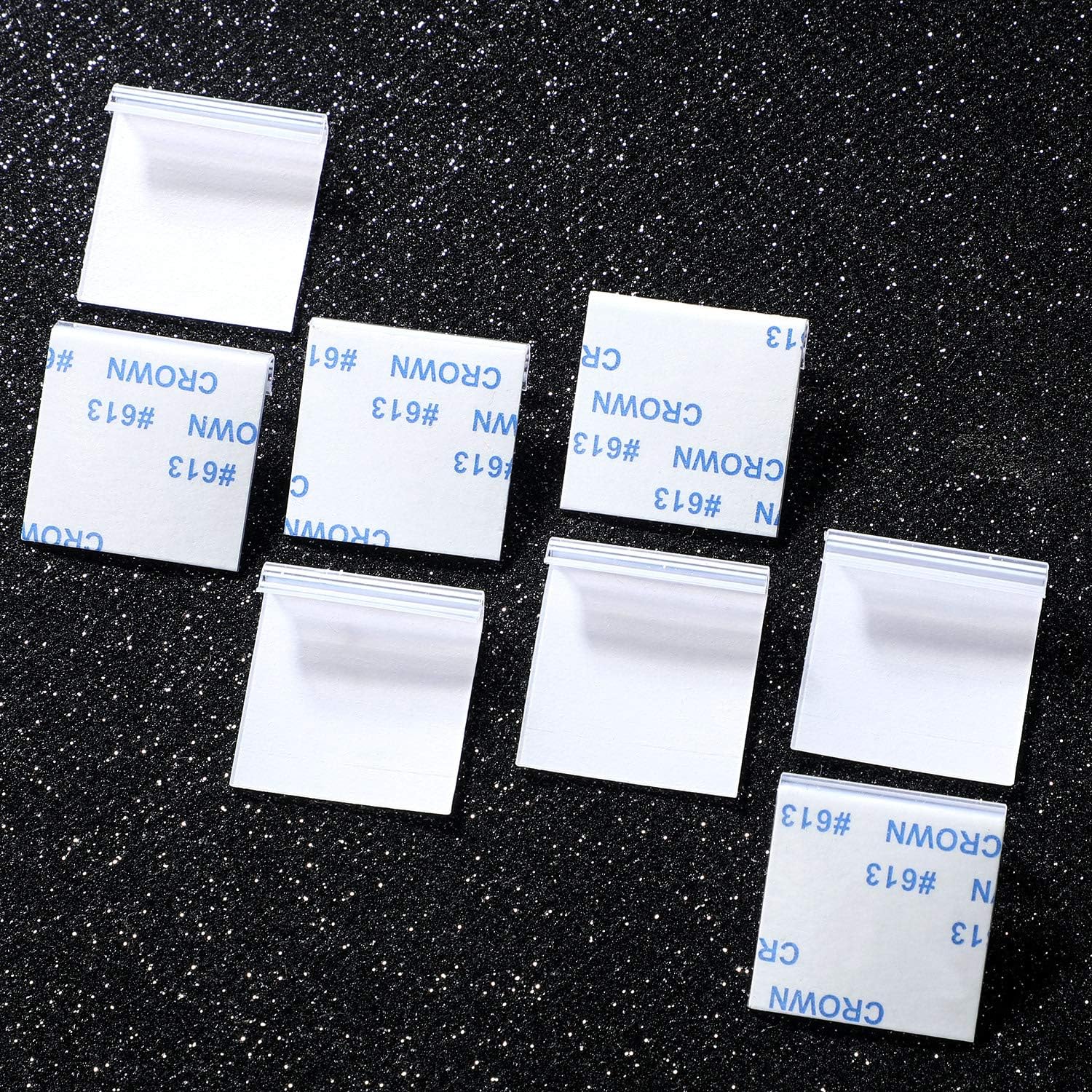 150 Pieces Earring Card Adapter Self-Adhesive Lip Adapter Plastic Lip Hanger for Earring Necklace Card Display (1 x 1 inch)