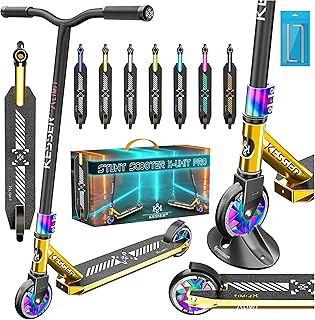 KESSER® Stunt Scooter X-Limit-Pro 360° Lenkung Funscooter Stuntscooter mit Ständer ABEC 9 Kugellagern, 110mm PU Räder, Kickscooter Tretroller Cityroller Trick Roller für Kinder Erwachsene
