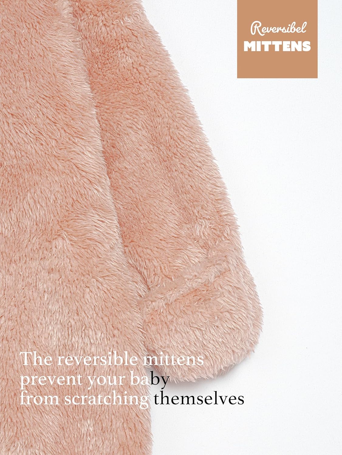 Baby Plush Long Sleeve Polar Fleece Jumpsuit With Bear Ears Baby Fleece Hooded Jumpsuit Infant Winter Outfit - Image 7