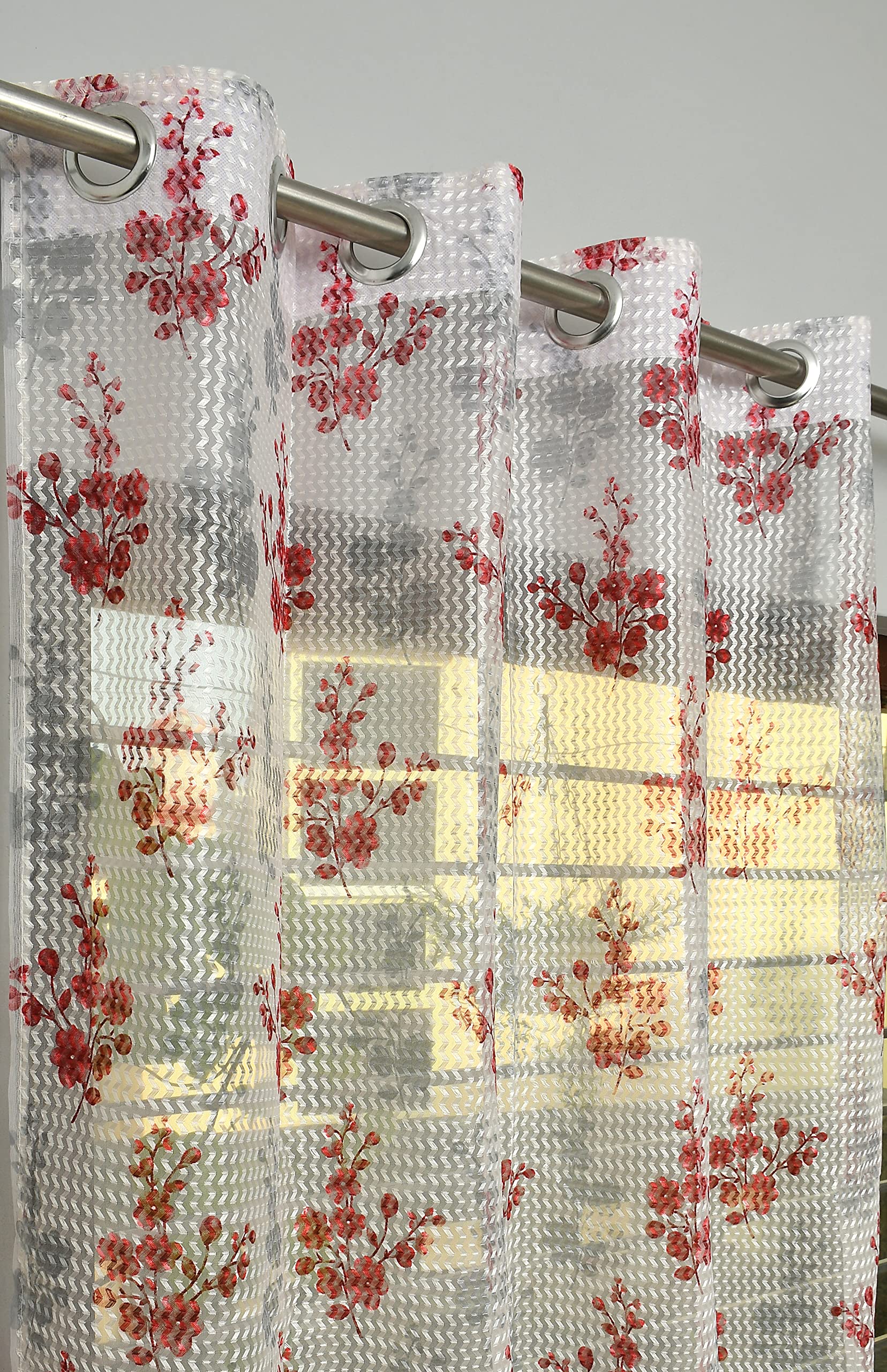 See full amazon price history chart for HOME UTSAV Printed Net Transparent Sheer Curtains for Long Door 8 Feet, Pack of 2, Maroon (Maroon Leaf, 8 Feet (2Pc)) HOME UTSAV Printed Net Transparent Sheer Curtains for Long Door 8 Feet, Pack of 2, Maroon (Maroon Leaf, 8 Feet (2Pc)) (B09FHHRQ4M) Amazon Price History, Amazon Price Tracker