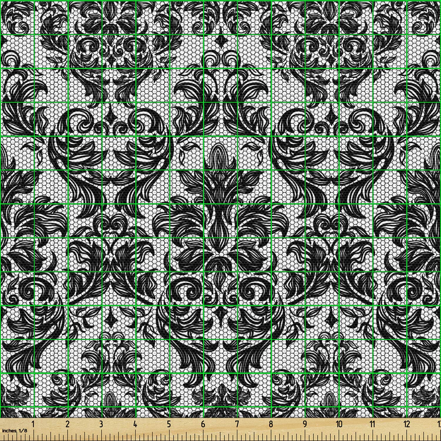 Amazon.com: Ambesonne Baroque Fabric by The Yard, Vintage Lace