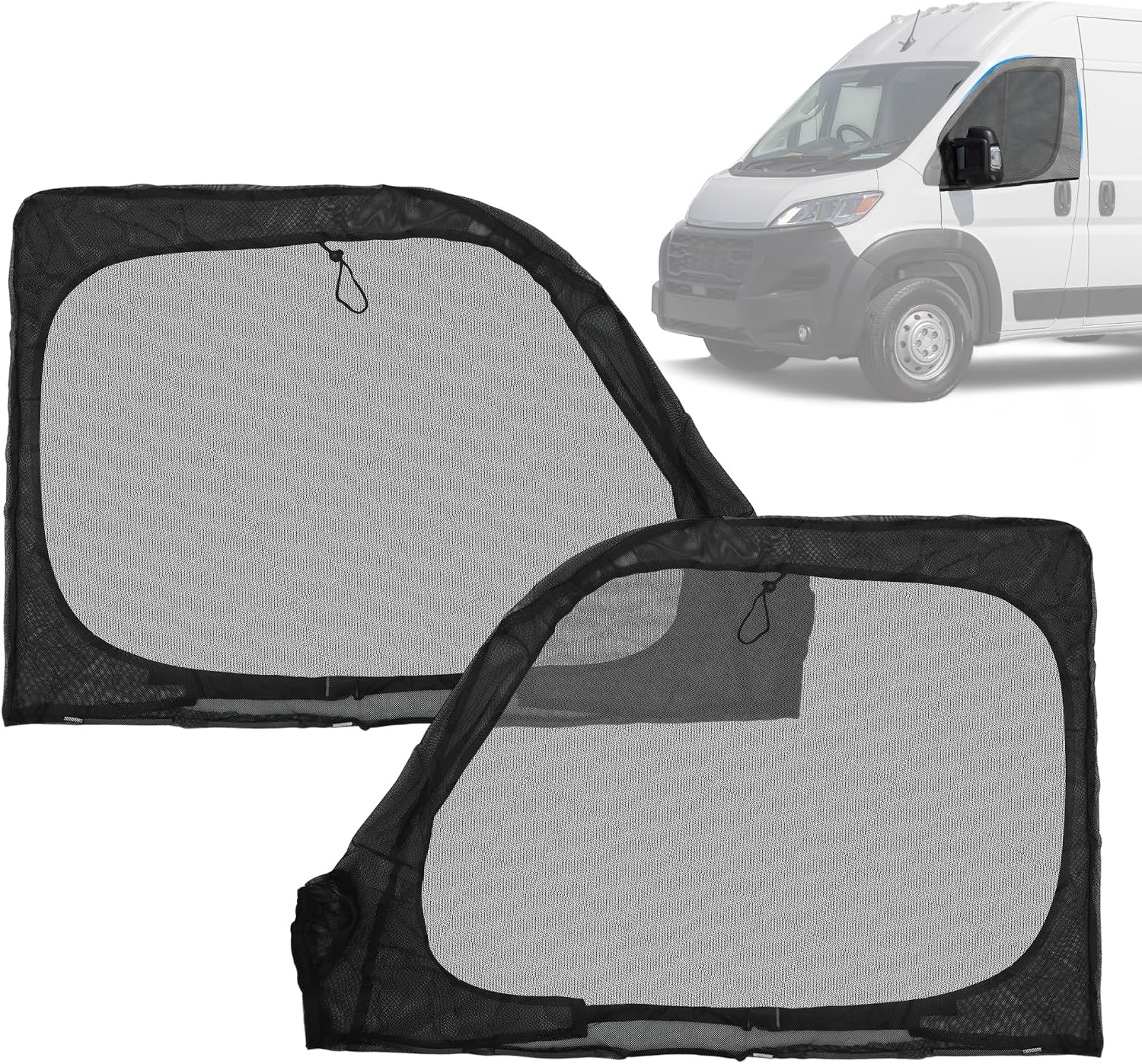 Magnetic Mosquito Screen for Front Doors for Ram Promaster 1500 2500 3500 2014-2025 47x31in Van Front Side Window Anti Mosquito Net Fine Nylon Mesh for Camping Fishing Field 1 Pair