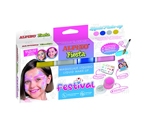 Barra De Maquillaje Alpino Festival Caja De 4 Colores Surtidos + Pincel + Folleto