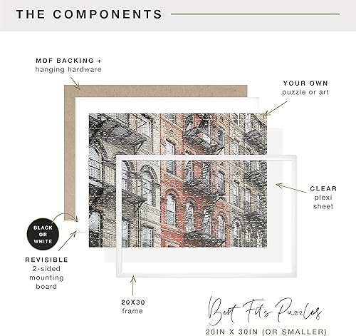 Vista 54 de MCS - Marco para rompecabezas (24.0 x 30.0 pulgadas y más pequeños), color negro (65746)