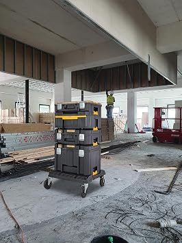 DEWALT TSTAK Tiefe Werkzeugbox VI DWST83346-1 (44l Volumen großvolumige Box kombinierbar mit anderen TSTAK-Boxen sichere Verwahrung von Elektrowerkzeugen und Handwerkzeugen IP54) Multi One size
