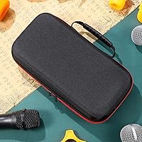 Vista 2 de Ciieeo Bolsa de almacenamiento de micrófono inalámbrico, funda de transporte portátil Eva para 2 micrófonos de mano con cremallera de protección