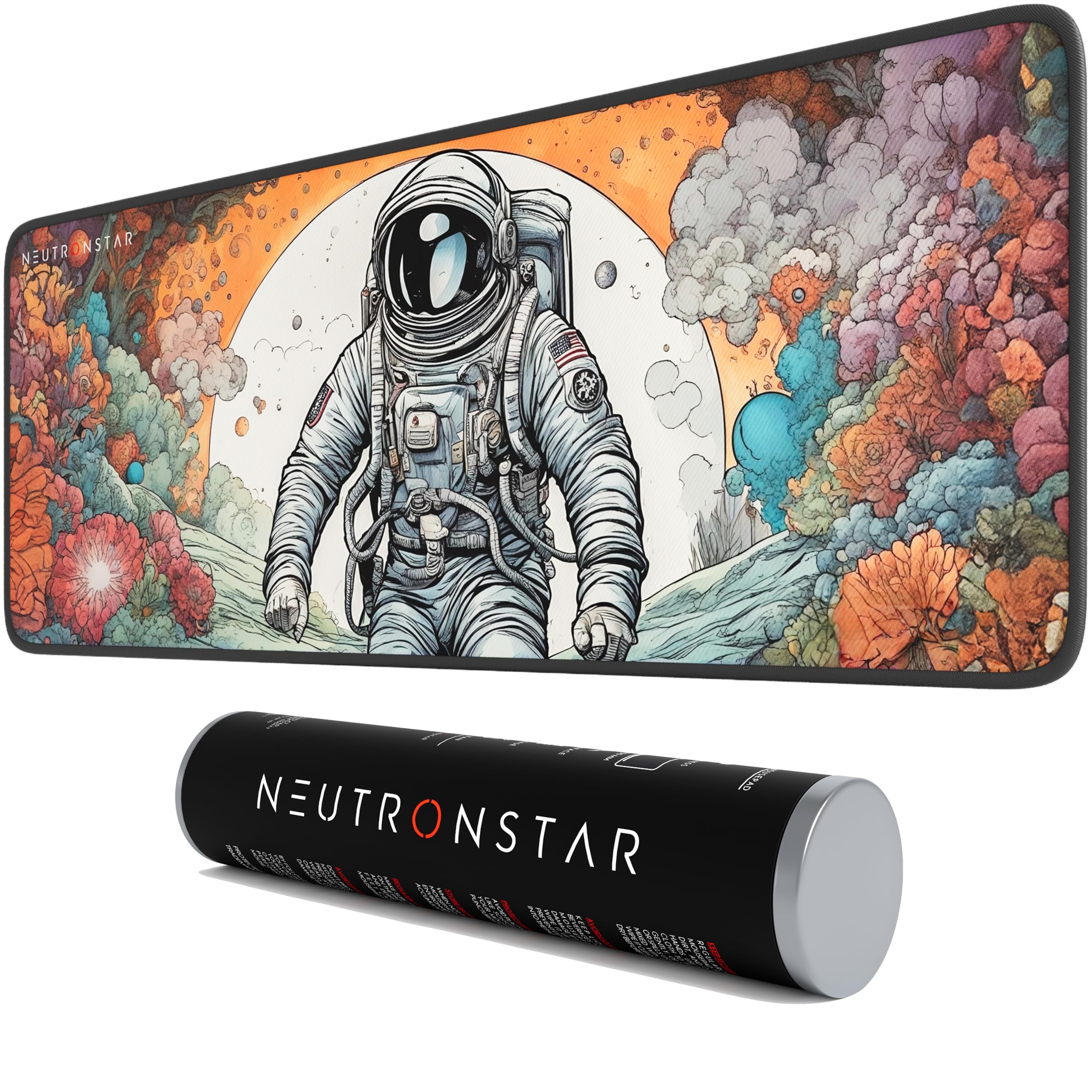 NEUTRONSTAR Astronaut Mouse Pad, XL Size 800mm x 300mm x 3mm, Stitched Edges, Non Slip Rubber Base,Space Theme,Deskmat, Keyboard Mouse Pad for Office & Home (Universal) (B0CX5DRKYL) Amazon Price History, Amazon Price Tracker