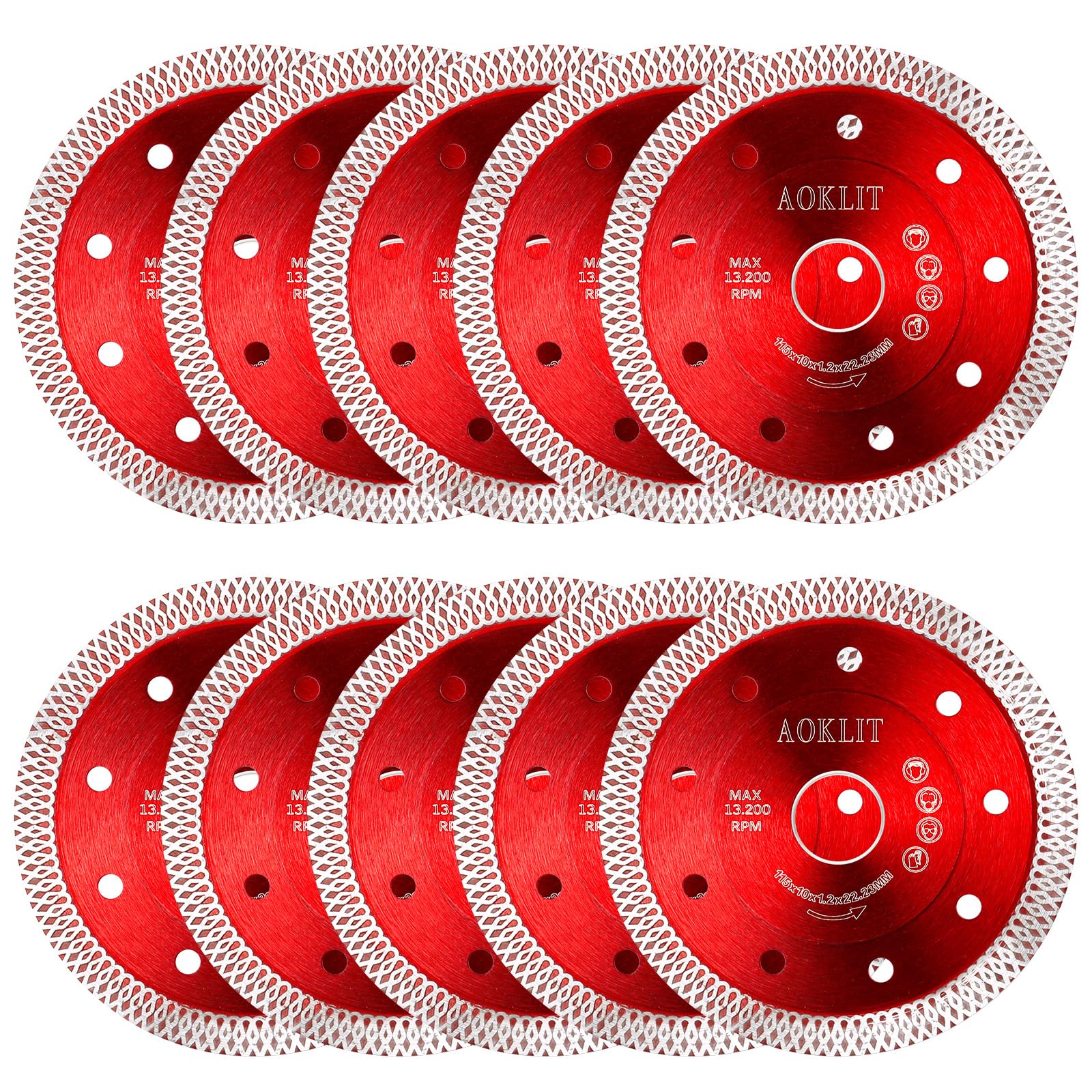 Sponsored Ad - 10 Pcs Diamond Saw Blades, 4-1/2 Inch Super Thin Tile Grinder Cutting Blade, Diamond Blade for Angle Grinder Cutting Porcelain Tile Granite Marbles