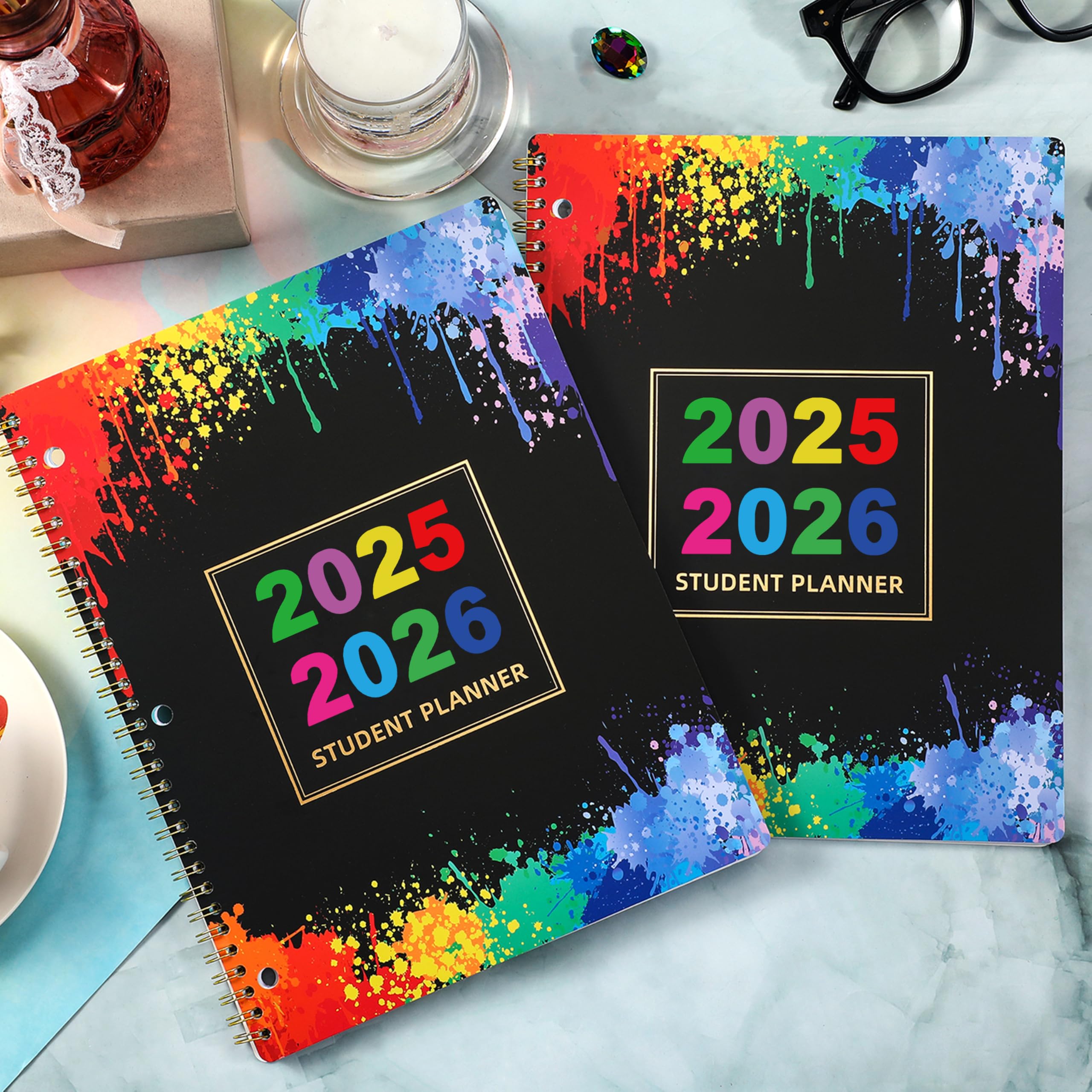 Student Planner 2025-2026 - Academic Organizer July 2025 - June 2026, 9" x 11", School Planner With Stickers, 12 Monthly Tabs - Perfect for School Year - Image 2