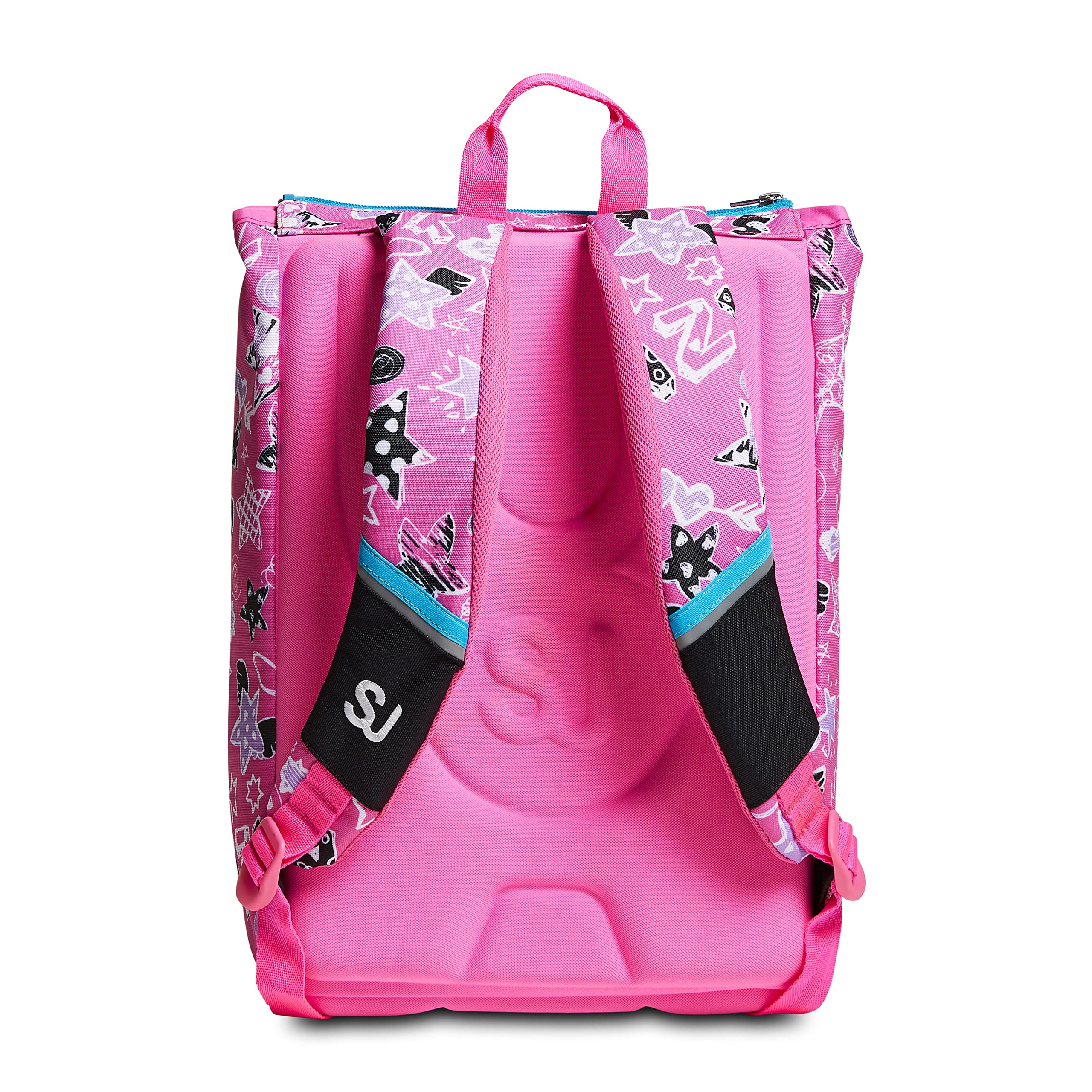 Zaino Scuola Estensibile - SJ Cuteled Girl Bambina - Rosa - Flip System diverse fantasie con cuore LED