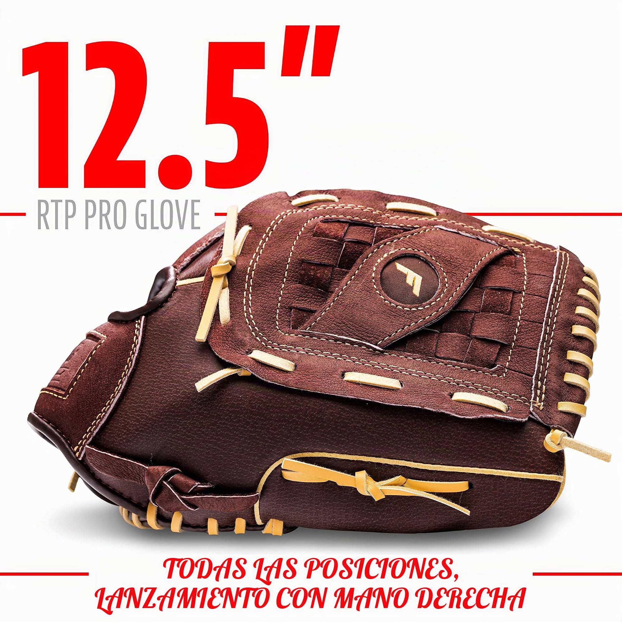 Franklin Sports RTP Pro - Guantes de béisbol para Adultos y Adolescentes, Color Camello