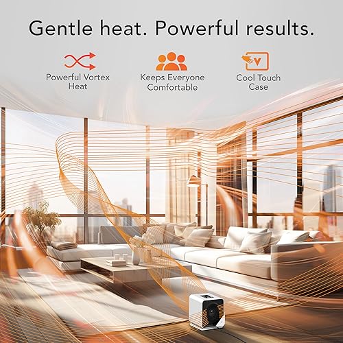 Miniatura 2 de Vornado Velocity CUBE 5S - Calentador de espacio para toda la habitación con base giratoria, uso en interiores, circulación de calor vórtice,
