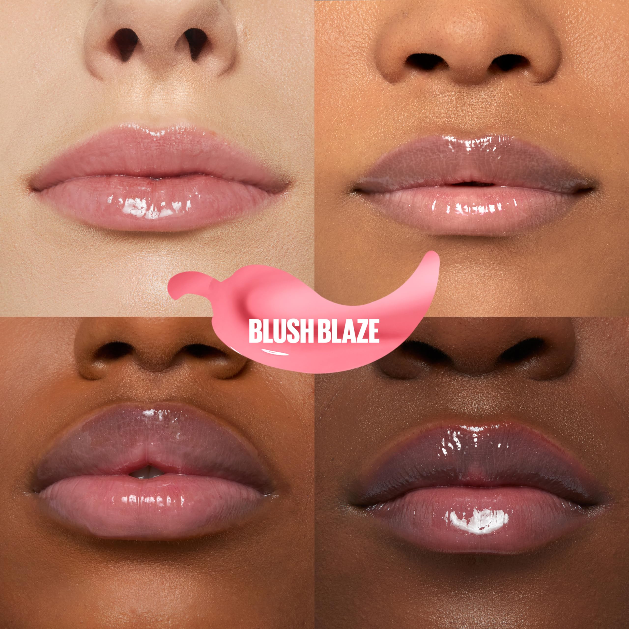 Maybelline New York Lifter Plump 001 Blush Blaze, błyszczyk powiększający usta, 5,4 ml