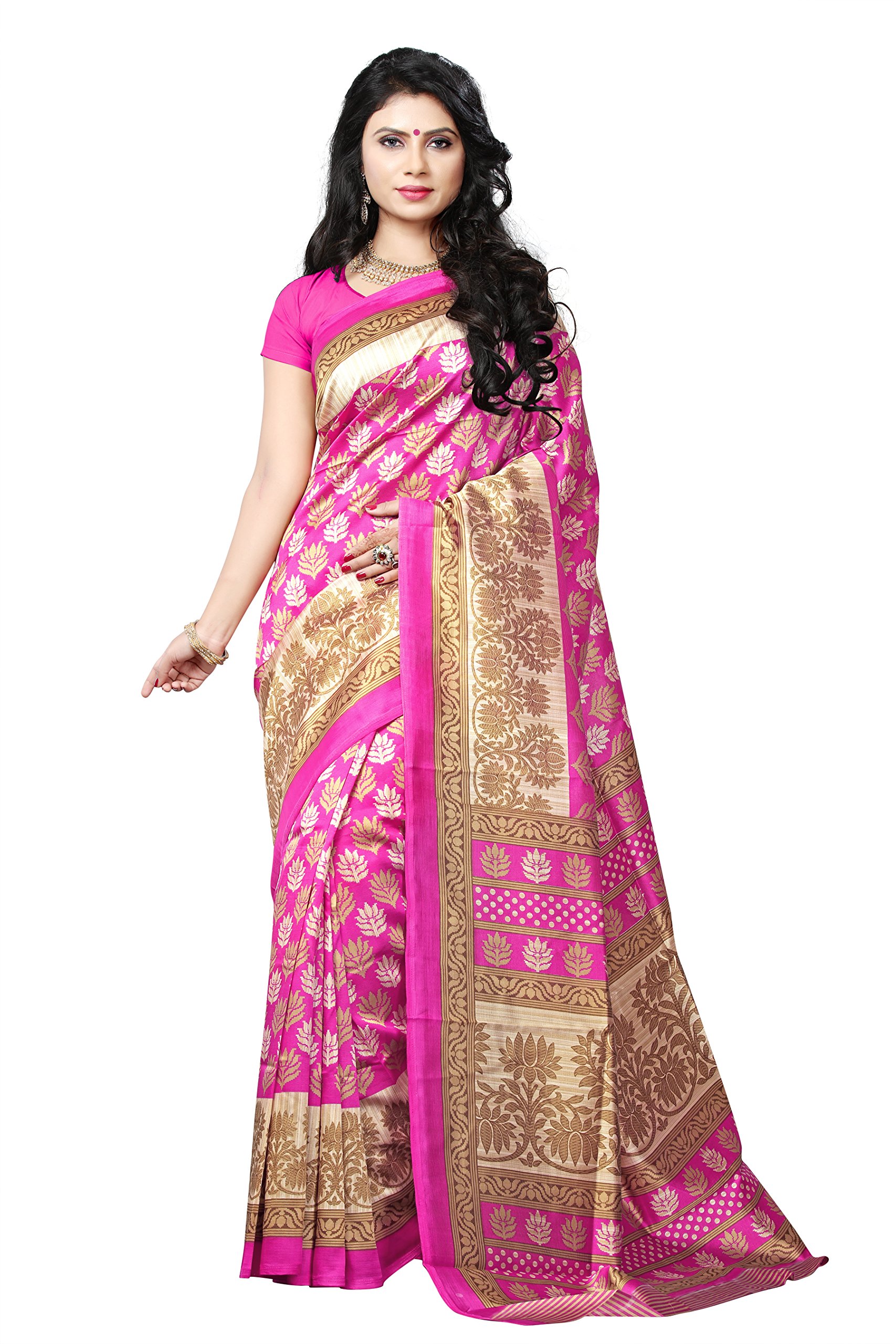 MaxisSilk Saree (Ea_03_Rani_Pink)
