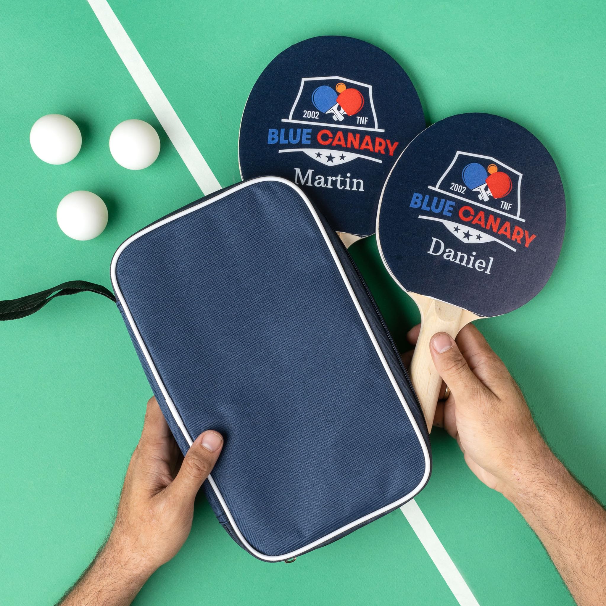 Wanapix | Palas de Ping-Pong Personalizadas | Palas de Tenis de Mesa con Fotos y Nombre | Personalizadas por 1 Cara por Impresión Directa sobre la Goma | Regalo Original para Aficionados al Ping Pong