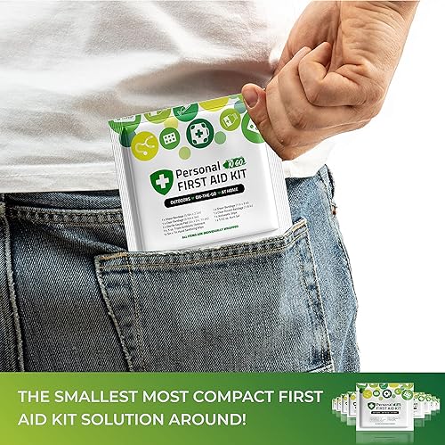 Miniatura 4 de Kit de primeros auxilios portátil de tamaño de viaje, paquete de 60 unidades, perfecto para el hogar, oficina, automóvil, escuela, negocios, viajes,