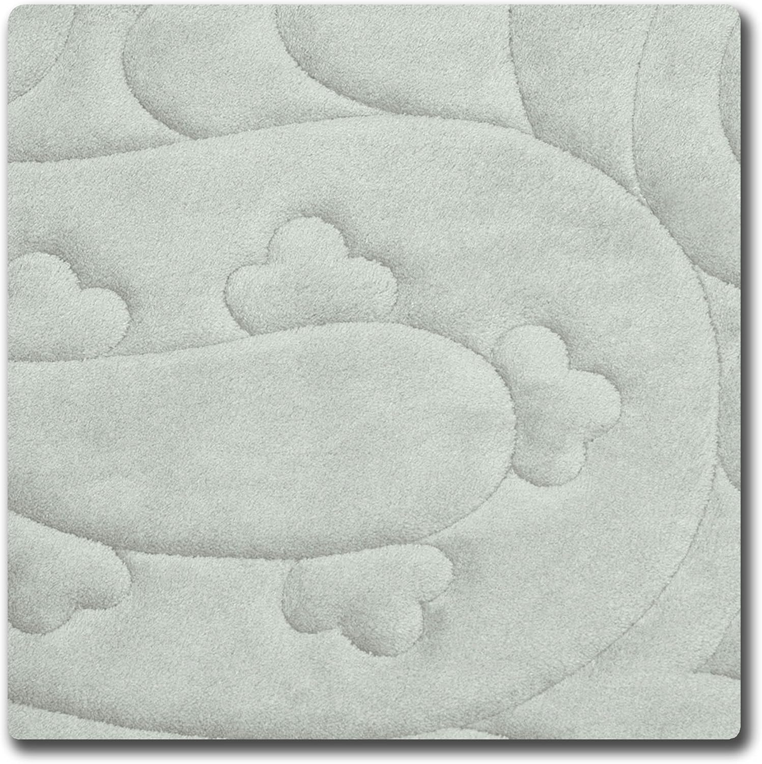 Pelton Micro Plush Memory Foam Bath Mat with BounceComfort, 20" x 32", Light Grey