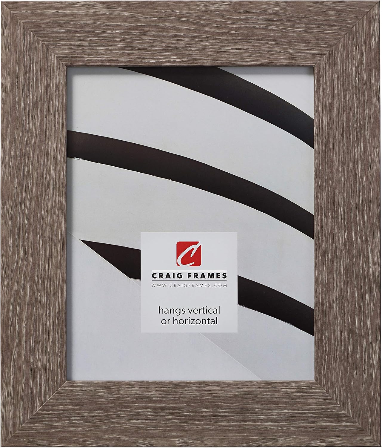 Craig Frames American Barn, Faux Barnwood Picture Frame, Farmhouse Grey, 18 x 36 Inch