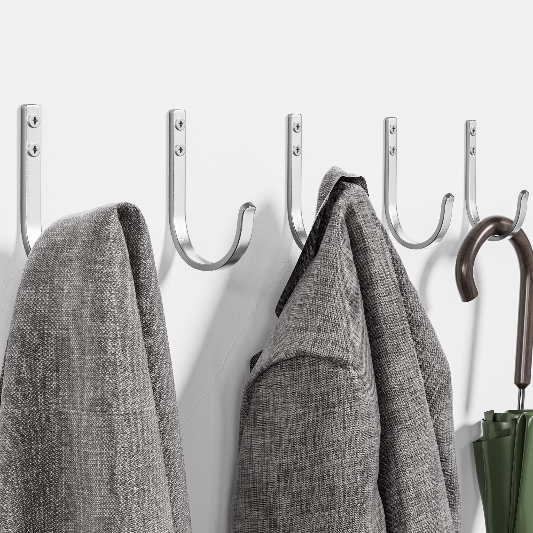 Snapklik.com : Josmimic Wall Hooks For Hanging Towel/Coat - 22LB Screw ...