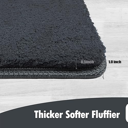 Miniatura 108 de PURE ERA - Alfombras para peldaños, de felpa suave, con bordes redondeados, de interiores, aptas para mascotas, antideslizantes, sin cinta, lavables