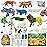 BONNYCO Animal Toys for Kids Painting Kit with 16 Figurines. Animal Kids Crafts 4-8 with Glow in The Dark, Safari Gifts for Boys and Girls. Boy Toys 3 4 5 6 7 8 9 10, Years Old Birthday Christmas