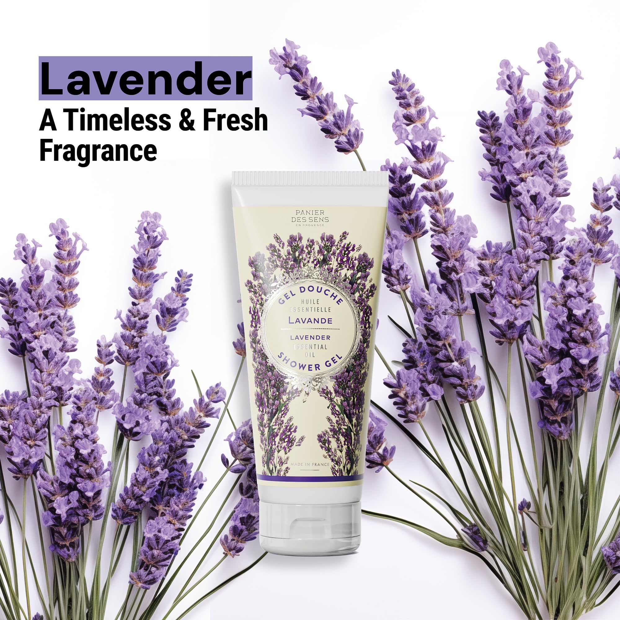 Panier des Sens, Lavender Shower Gel, Body Wash for Women & Men, With Shea Oil - Image 3
