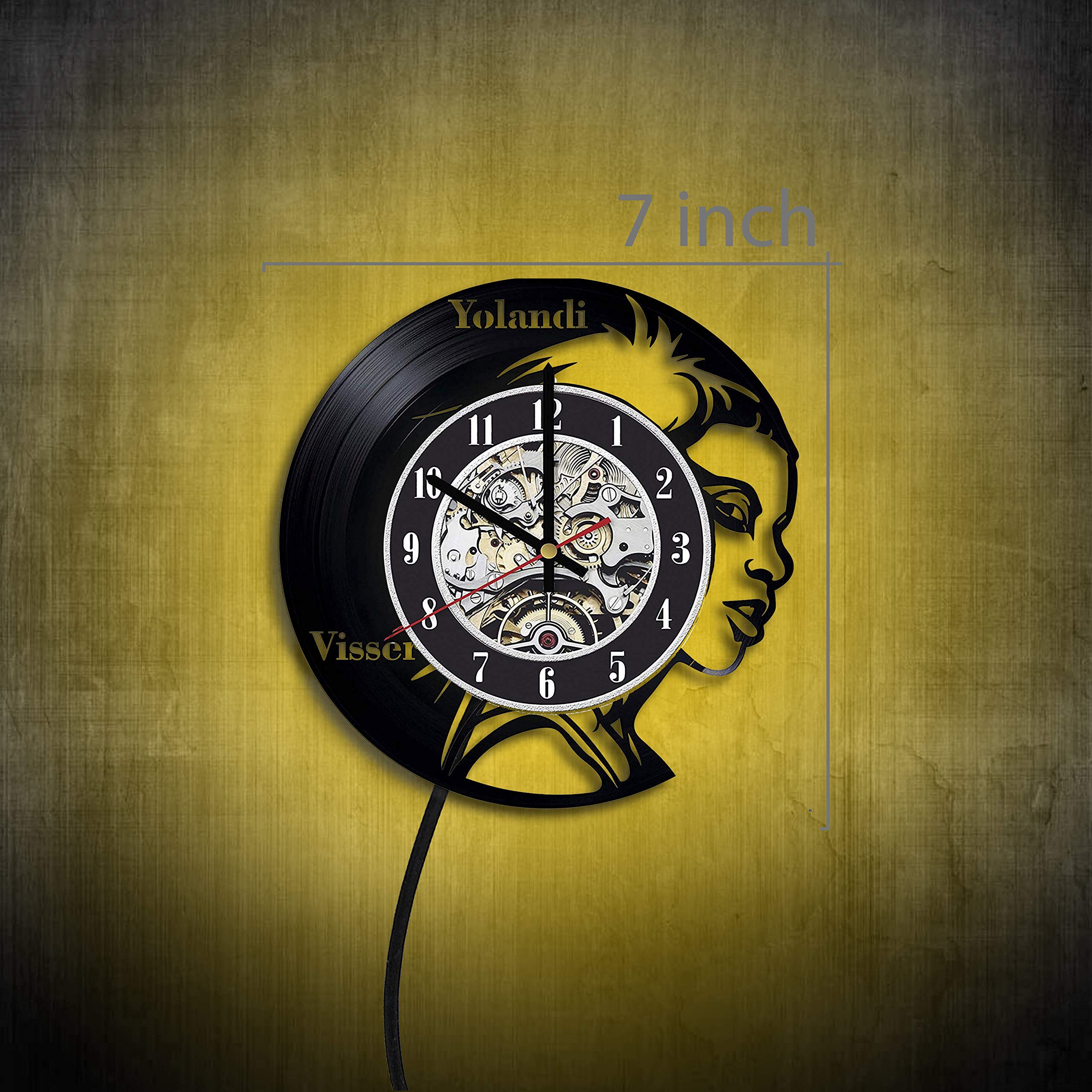 Buy Yolandi Visser Vinyl Record Wall Clock, Led Light Night Lamp, Die