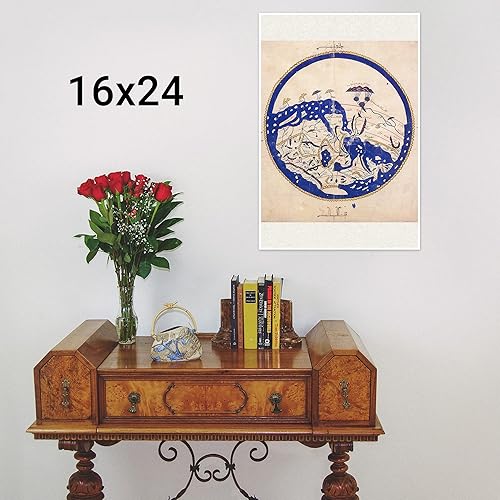 Miniatura 3 de Mapa del mundo de Al-Idrisi - Tabula Rogeriana Cartografía histórica del siglo XII - Solo impresión - 24 x 36 pulgadas